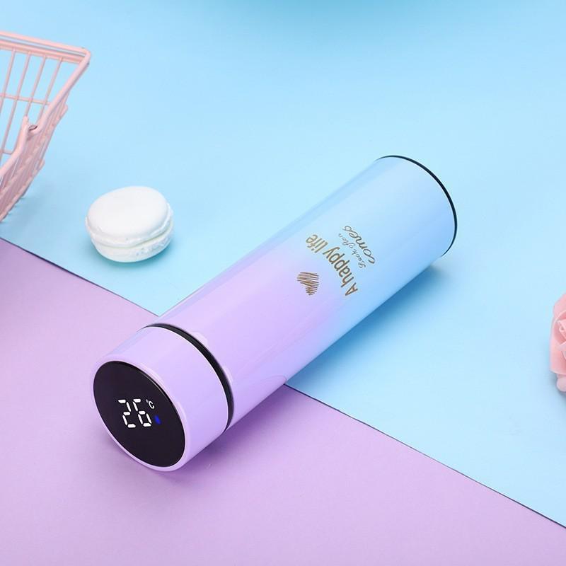 Smart termosmugg i 304 rostfritt stål: Dubbelväggig vakuumdesign med temperaturdisplay, idealisk för affärs- och kontorsbruk, anpassningsbar logotyp.