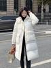 Loose Waist and Thin Down Cotton-padded Clothes for Women's Medium and Long Niche Thickened Hooded Cotton-padded Jacket Winter Coat