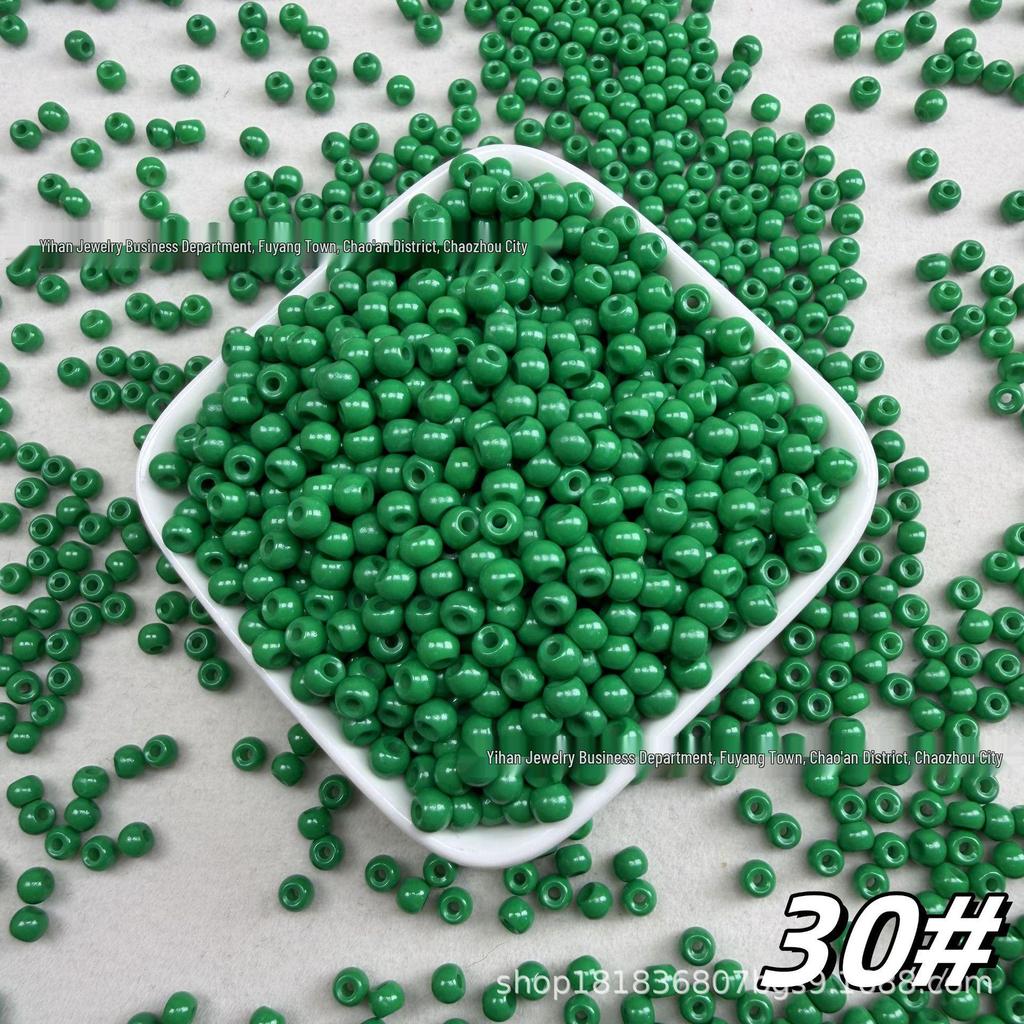 4mm Solid Color Glass Rice Beads for DIY Hairpins, Jewelry, and Embroidery Accessories