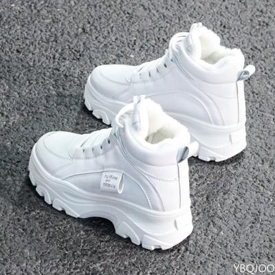 Modische Freizeitschuhe für Damen; Plüschige warme Pelz-Wintersportschuhe; Warme Damenschuhe; Damenschuhe mit Spitze; Frauen Schuhe