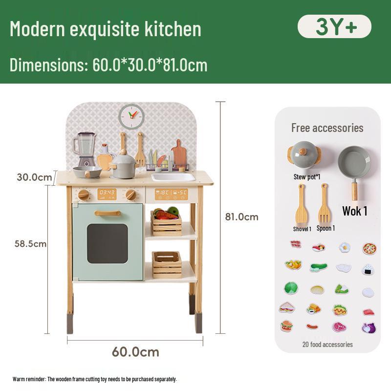 Wooden Kids' Educational Toys: Role-Playing Simulation with Fruits and Vegetables Cut Game