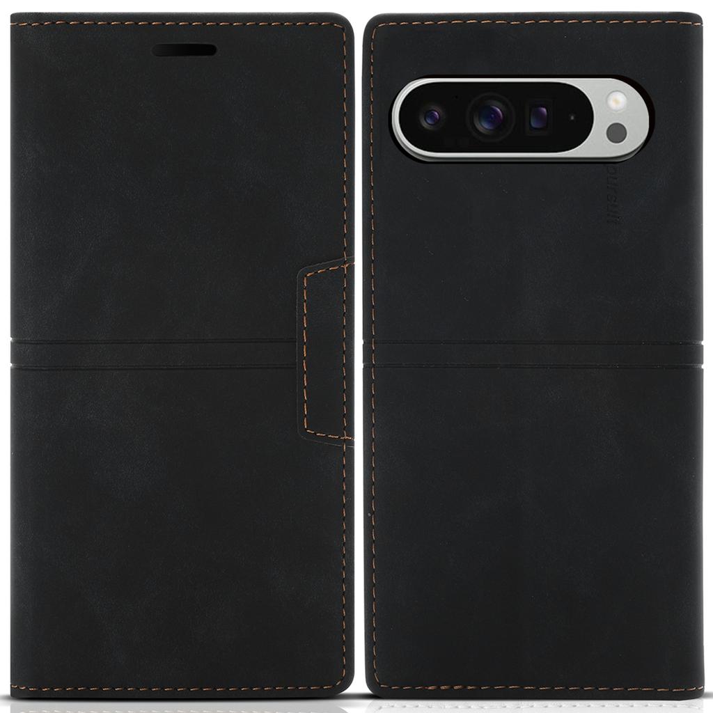 For Google Pixel 9 Pro/Pixel 9 Wallet Case Magnetic Closing Leather Phone Cover