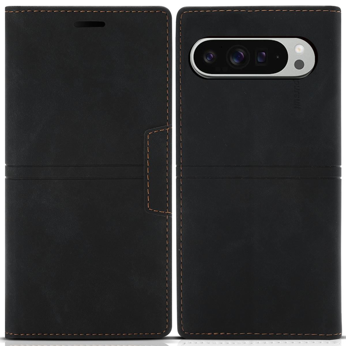 

For Google Pixel 9 Pro XL Wallet Case Magnetic Closing Leather Phone Cover E