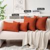 Orange Geometric Pattern Cushion Covers Polyester Pillowcase for Sofa, Bedroom, Living Room 45x45CM Christmas Decorative Pillows