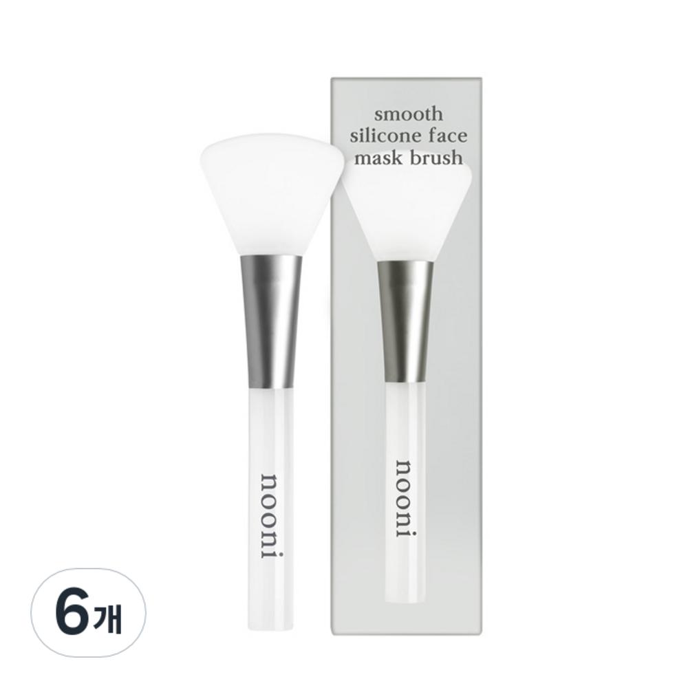 

Nooni Smooth Silicone Face Mask Brush, 6 pieces, mixed colors