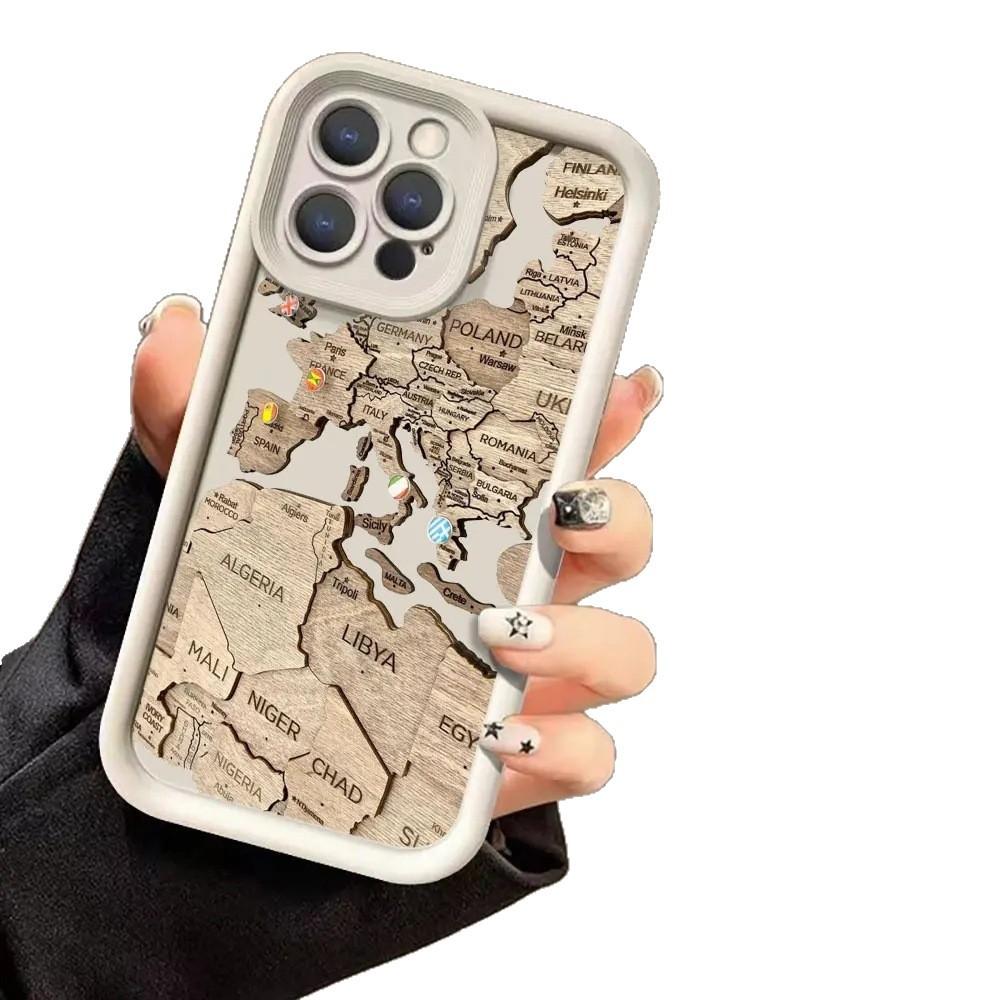 Aircraft map for Apple 15 mobile phone case iphone12promax set 14/13/11/XR emery 16