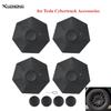 4 Pcs Full Coverage Wheel Center Caps for Tesla Cybertruck Accessories Rust Resistant Removable ABS Hub Center Caps