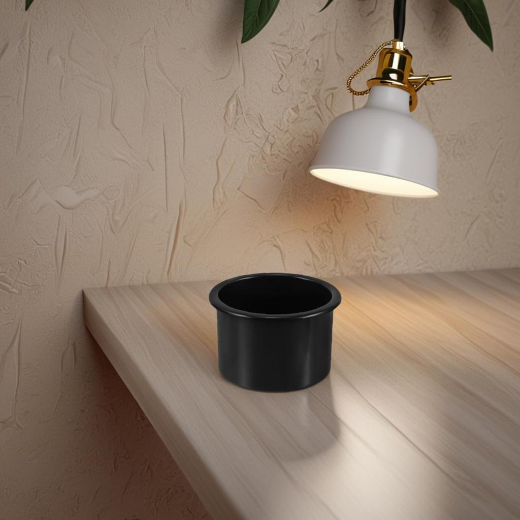 ABOOFAN Cup Recessed Set of Black Drink Holder for DIY Modification Homemade Insert Outer Diameter Depth 64mm Holder, Type, 4, Plastic, Car,