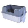 Metal Litter Box Stainless Steel 20L Easy To Clean Anti Splashing High Sided Large Kitty Litter