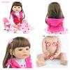 BZDOLL 55cm Full Silicone Reborn Baby Doll Toy Girl Boneca Vinyl Newborn Princess Toddler Bebe Alive Birthday Gift Shower Toy