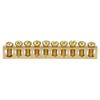 10pcs 10Hole Electrical Distribution Wire Screw Terminal Brass Ground Neutral Bar