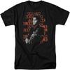 A&E Designs Elvis Presley T-Shirt Neon Portrait Black Tee