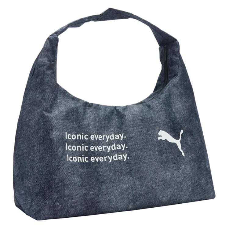 Puma Iconic Hobo Brand Logo Classic Fabric Shoulder Bag Unisex Shoulder Bag Navy-Blue 9213101 Marine Blue