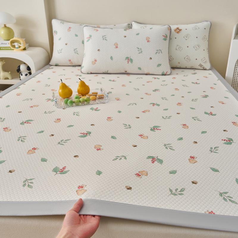 Ice Silk Cool Mat Set - Washable, Soft Three-Piece for Single Dorm Bed, 2026 Design.