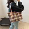 Stylish 2024 Large Capacity Womens Tote Bag For Work Commuting With Chic Checkered Design