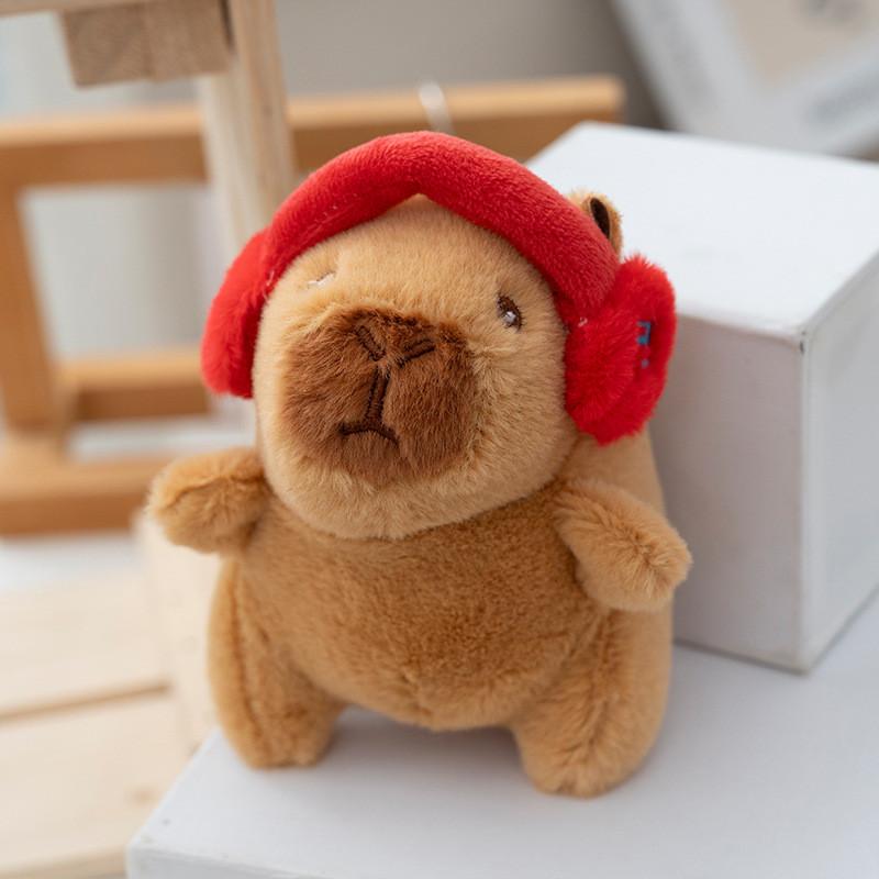 Plush Toy Capybara Keychain Backpack Charm Stress Relief Gift For Kids Teens
