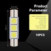 10PCS T6 Car LED Reading Light, 5050-3SMD Flat Head Dual Tip 180° Lighting Lamp, 12V Plug and Play Interior Lighting Kit, Universal for Car Sun