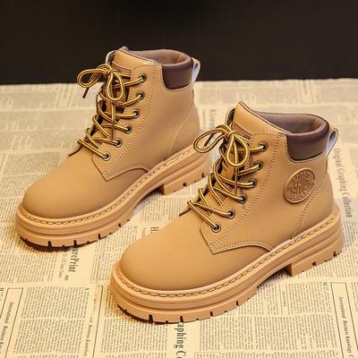 Women's Thick-Soled High-Top Martin Boots - Autumn Outdoor Casual Ankle and Motorcycle Style