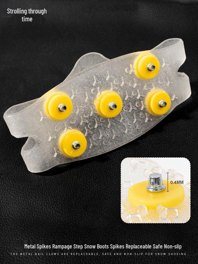 Silicone Ice Cleats: Outdoor Anti-Slip Shoe Covers with Spikes (8, 10, 24-Tooth & 5-Spike Options)