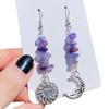 Sun and Moon Crystal Asymmetrical Earrings