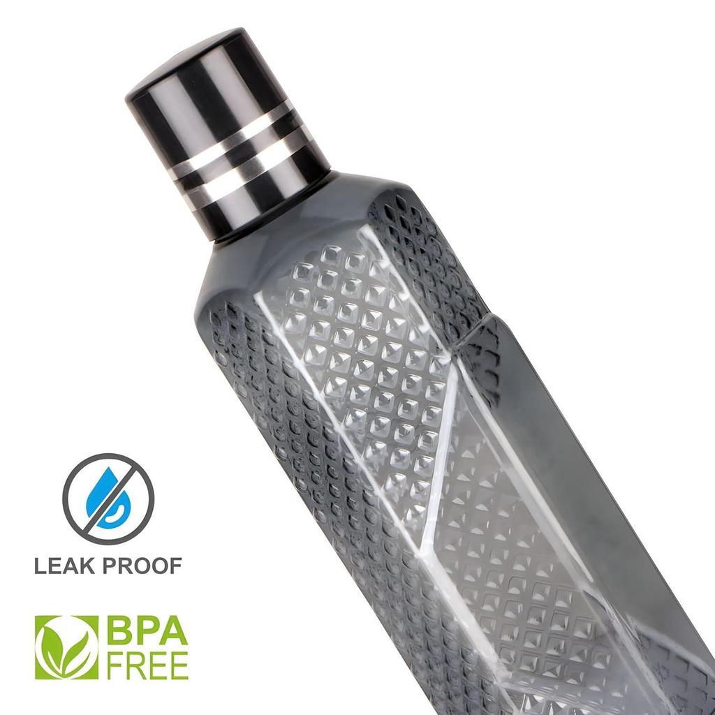 Unbreakable Plastic Water Bottle I Leak Proof I BPA Free Food Grade Fridge Water Bottle I Ideal for Gym 1 Litre Each, Set of 3, Assorted