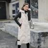 Long Cotton Vest Women's Autumn and Winter New Fashion Hooded Korean Version Casual Vest Jacket Tide