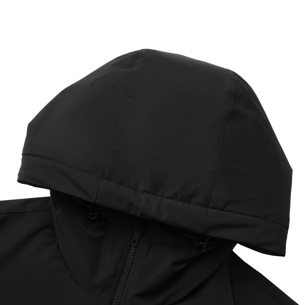 Li-Ning Hot Pot Down Jacket Series Water-Resistant Letter Print Hooded Casual Zipper Short Winter Down Jacket Men Jackets Black AYMU251-6