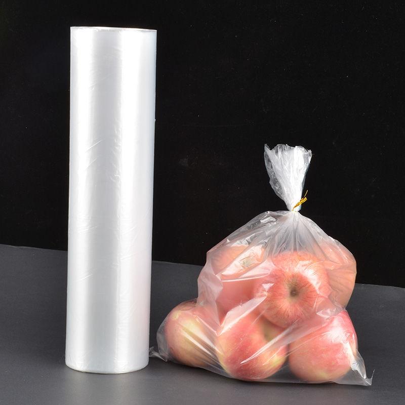 Sac rouleau supermarché vente en gros ménage point de rupture déchirage à la main sac alimentaire fruits sac plastique matériau nano emballage conservation