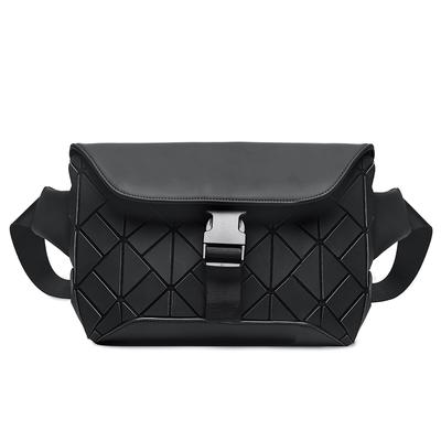 Diamond Geometry Messenger Bag für Herren, Wasserdichte Umhängetasche für Herren, Stilvolle Umhängetasche mit Klappe für Reisen