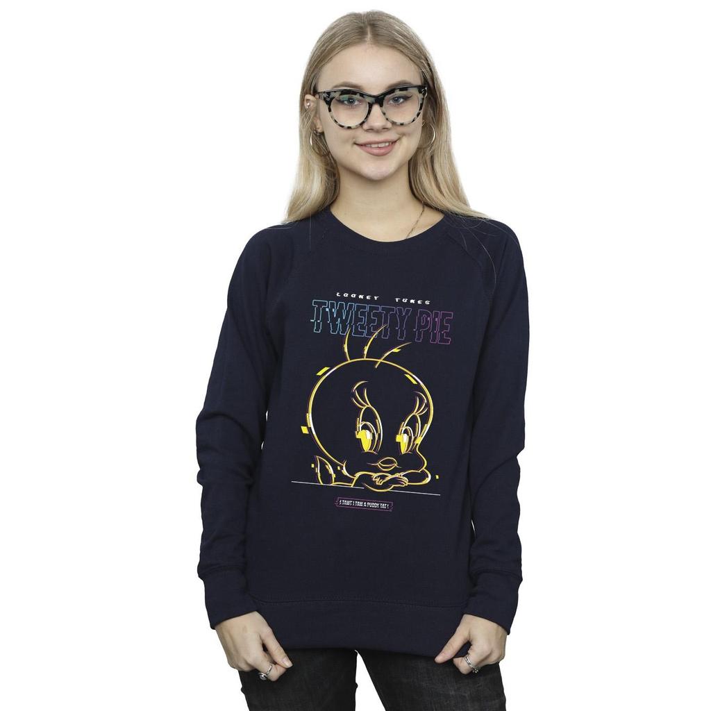 Looney Tunes Womens/Ladies Tweety Glitch Sweatshirt