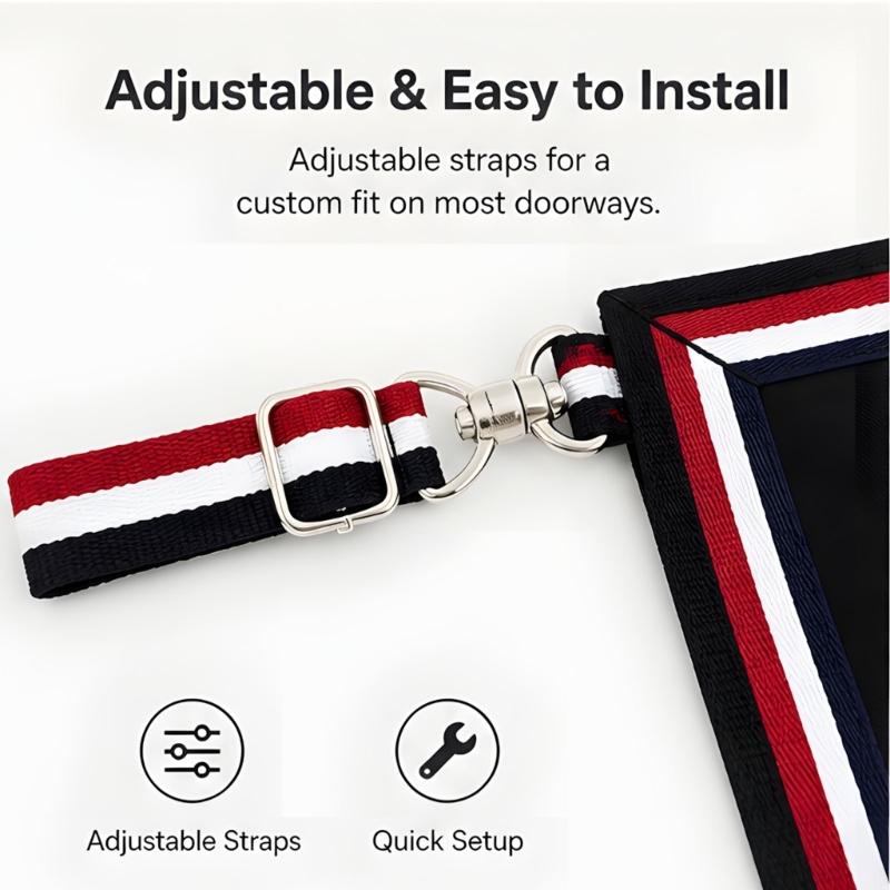 Barn Opening Guard Panel for Horse Stalls, Fabric Divider with Four Corner Tie and Metal Hardware for Daily Stable Coverage Use