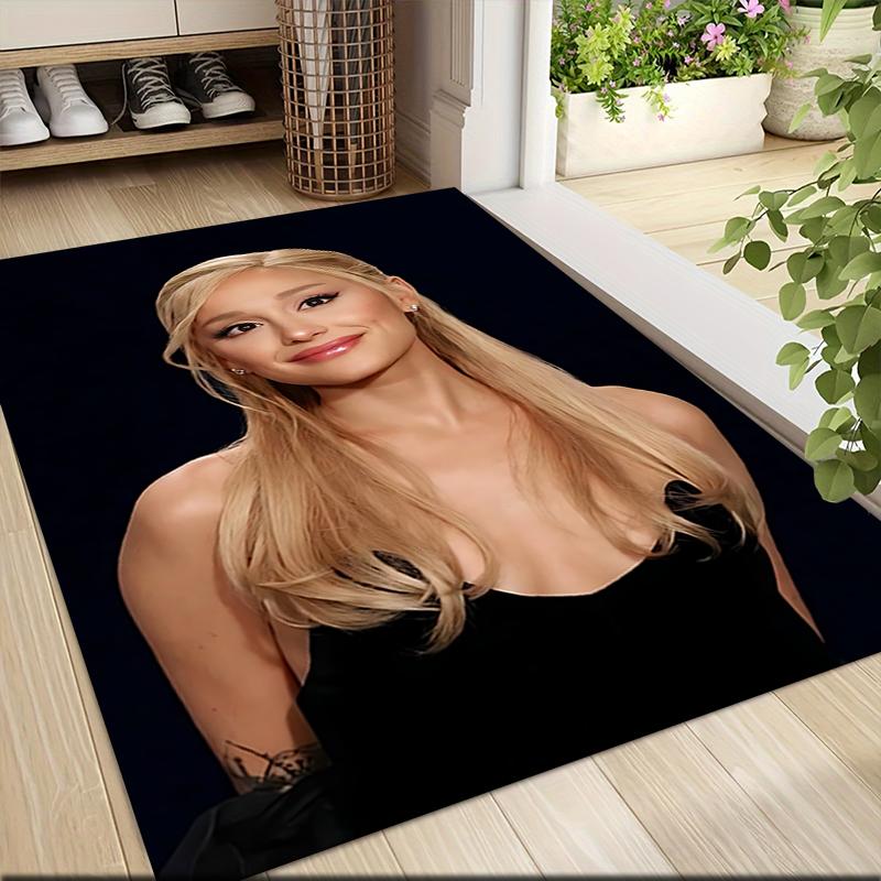 Golden Hair Portrait Carpet Rug Soft Washable Antislip Home Living Room Sofa Mats Personalized Christmas Rug