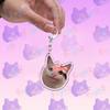 Funny Cute Cat Meme Keychain Accessories Bag Charms Cat Lover Animal Keychains Keyrings Jewelry Fans Cute Cartoon Freinds Gift