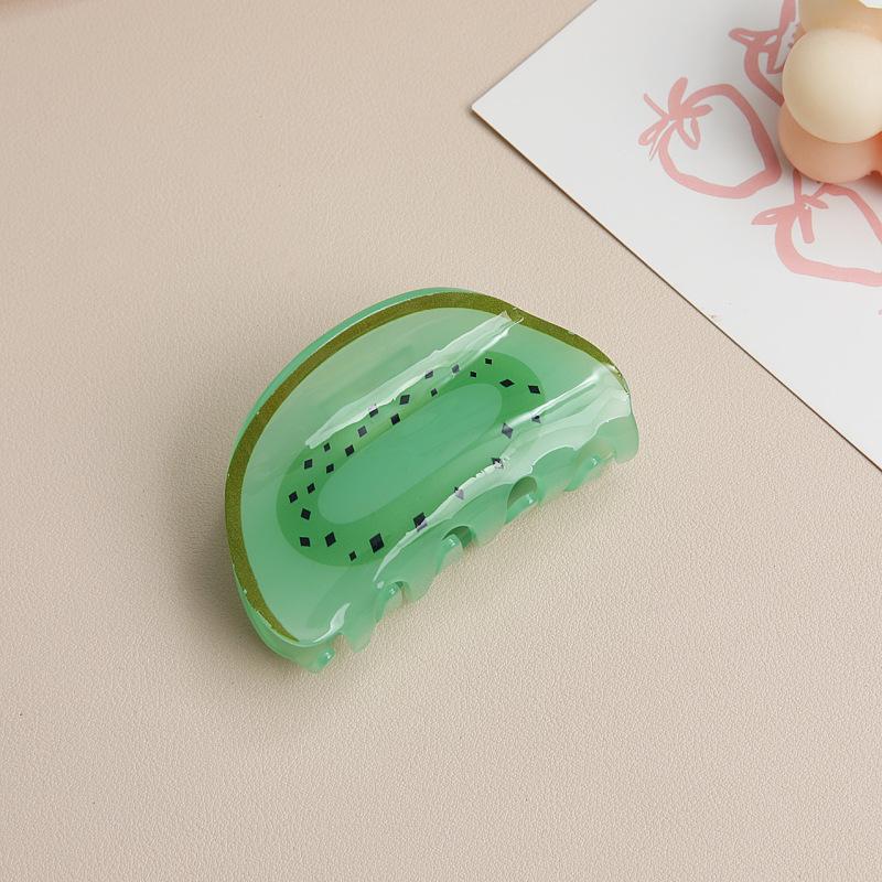 Creative Fruit Lemon Scratch Clip Acrylic Hair Accessories Hair Scratch Back Head Hairpin Shark Clip