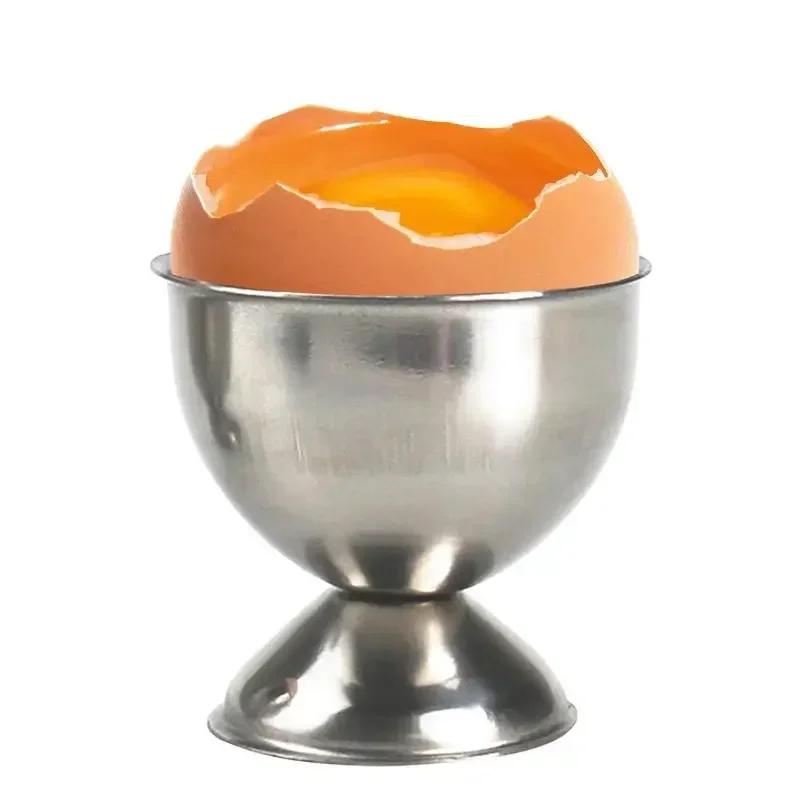 1Pcs Egg Holder Stainless Steel Eggs Cup Stand Tool Caviar Cup Breakfast Egg Holder Banquet Eggs Supplies Kitchen Accessories