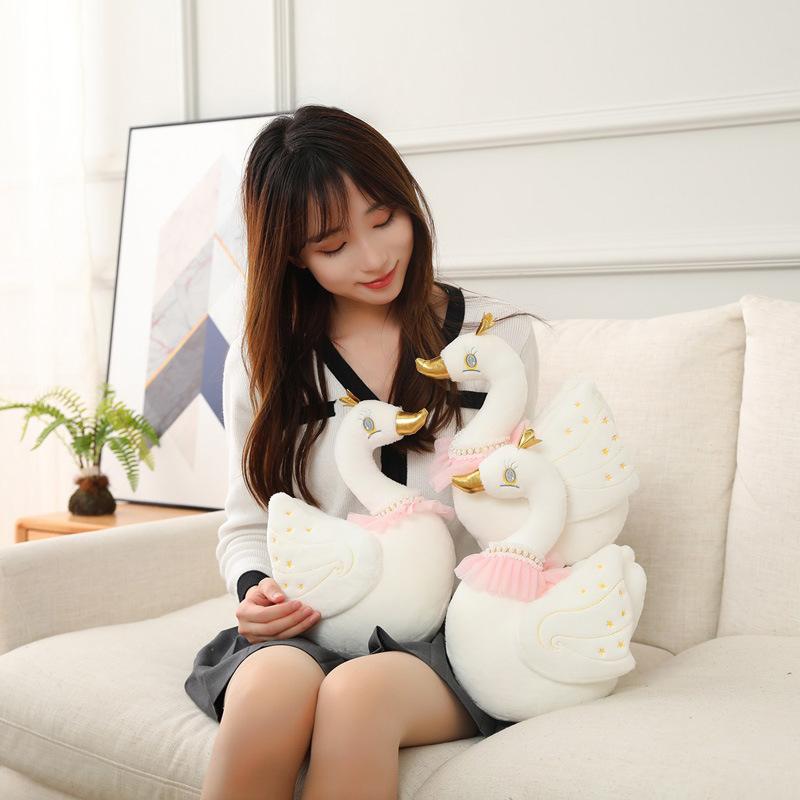 Cute Swan Doll Plush Toy Glowing Little Swan Doll Child Soothing Rag Doll Girl Birthday Gift