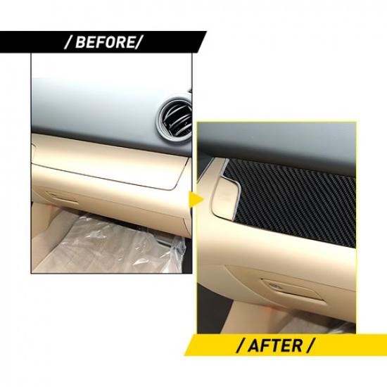 Carbon Fiber Ide Copilot Dashboard Panel Cover Trim For Toyota RAV4 2006-2013