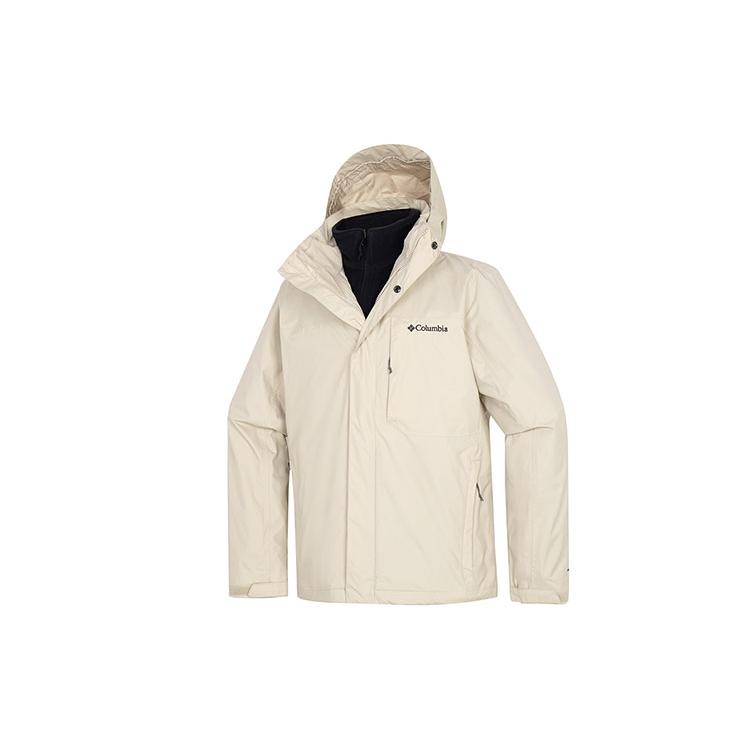 Columbia Outdoor Hiking Waterproof, Windproof, Abrasion Resistant, Thermal Windbreaker Jacket Men's Beige WE1322-271