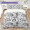 Vintage Owl Pattern Bedding Uilt Set Uilt Cover Pillowcase Home Decoration Birthday Gift (1 * Duvet Cover + 2 * Pillowcase Without Core)