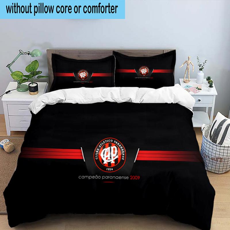 Atletico Paranaense Crest 3PCS Bedding set,Ideal for1pc Duvet Cover And 2pcs Pillowcases Perfect for Christmas gift,Ideal for Bedroom, Dormitory