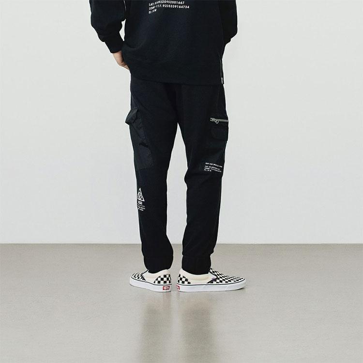 Vans Multi-Pocket Pattern Casual Sports Knit Tapered Pants Men Bottoms Black VN0A4TS5BLK