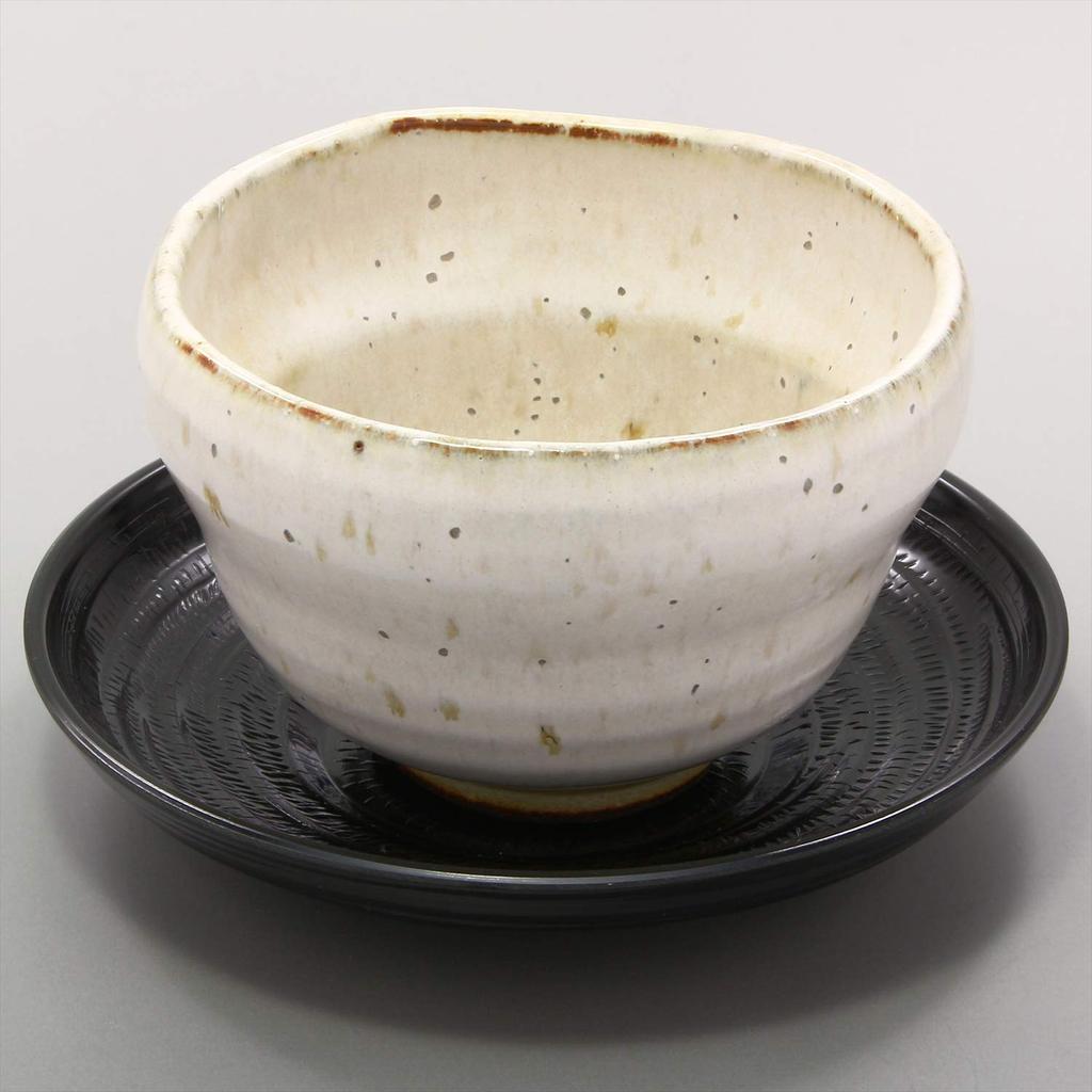Mino Ware Loose Bowl (with Teacup), White Glaze Variant, Made In Japan 503-09