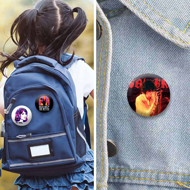 Creative Pop Albums Cover Lapel Pins Handmade Singer Round Brooch on Backpack Hat Jewelry Cosplay Badge Accessory Souvenir Gifts