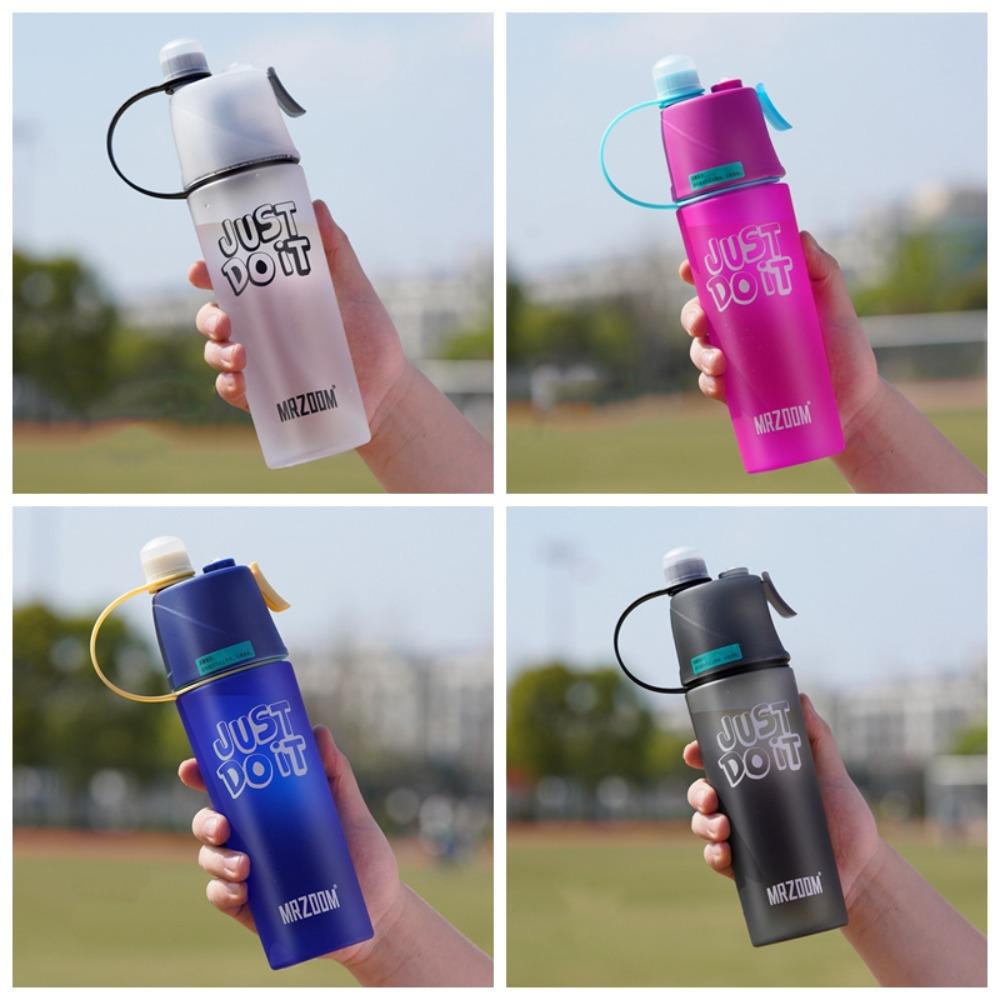 Cool Down Summer Spray Water Cup 600ml Sports Plastic Bottle Spray Water Bottle Summer