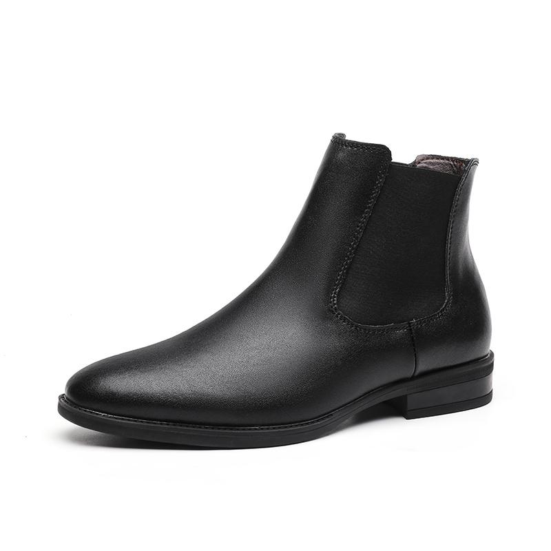 Fashion Official Website Hot Selling Men's Chelsea Boots Pointed British Style Ankle Boots Office Versatile Men's Business Leather Boots