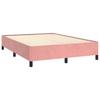 Maison Exclusive - Bed Slat Base with Pink Mattress 140x200 Cm Velvet