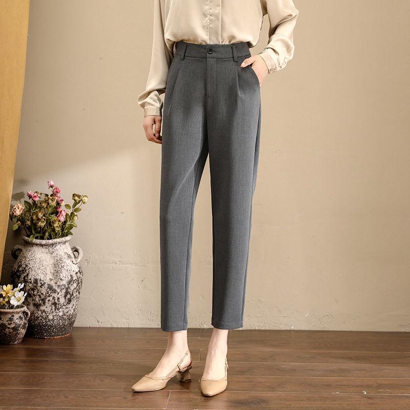 Harem Nine-Point Wide-Leg Cigarette Pants: Versatile Straight-Leg Slimming Women's Pants for Spring & Autumn 2025