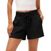 Women Drawstring Waist Casual Shorts with Pockets Relaxed Fit Lightweight Elastic Lounge Shorts for Daily Wear