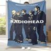 Coperta morbida in flanella R-Radiohead, Banda Rock Britannica, Coperta calda e accogliente per Letto, Divano, Soggiorno, Picnic, Campeggio, Decorazione per la Casa