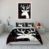 Christmas Reindeer with Lights Bedding Duvet Cover Set Duvet Cover Pillowcases  (1*Duvet Cover 2*Pillowcases, without duvet insert)